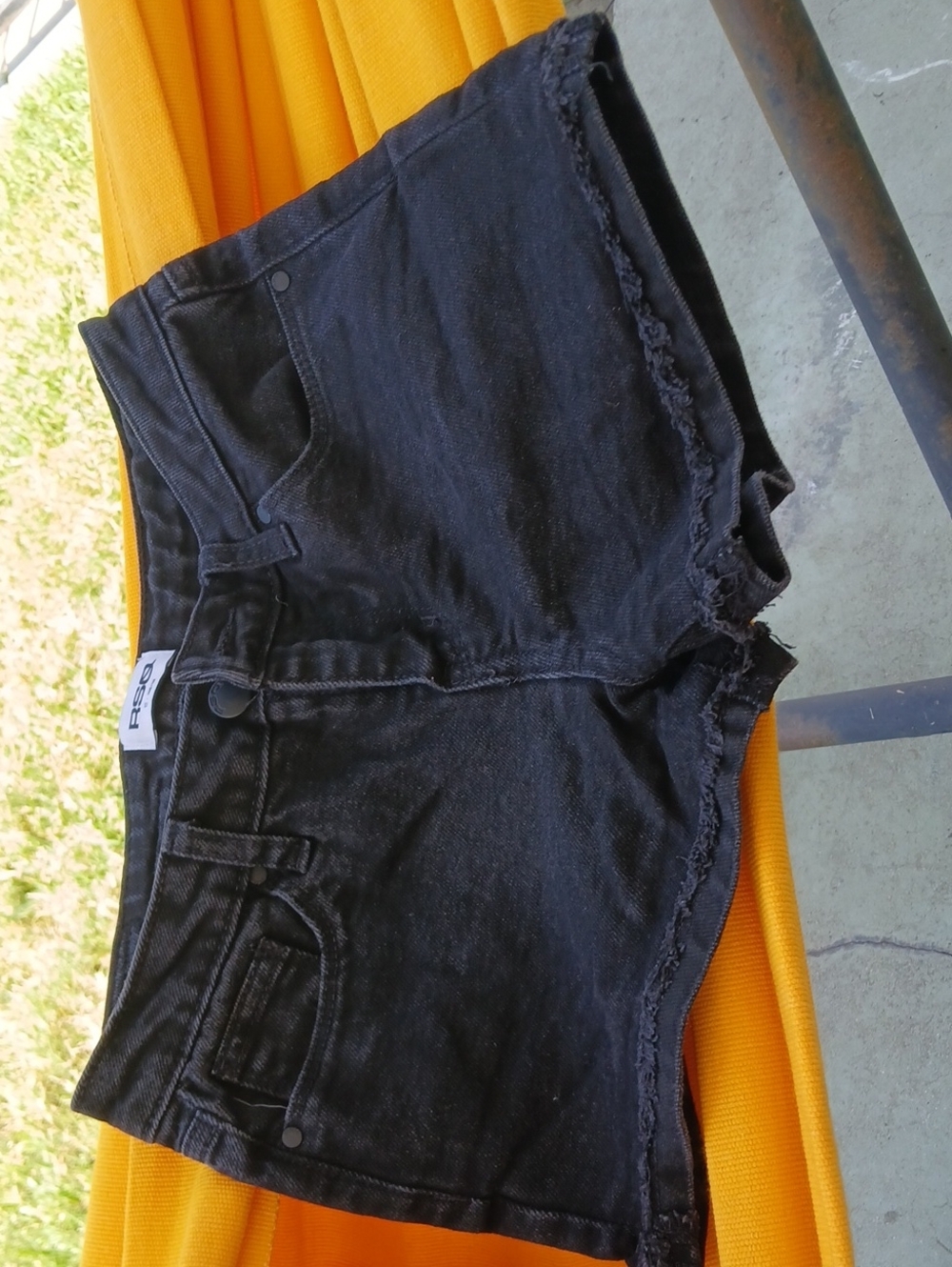 RSQ Black Frayed Denim Cutoff Shorts